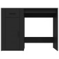vidaXL Escritorio de madera contrachapada negro 100x49x75 cm