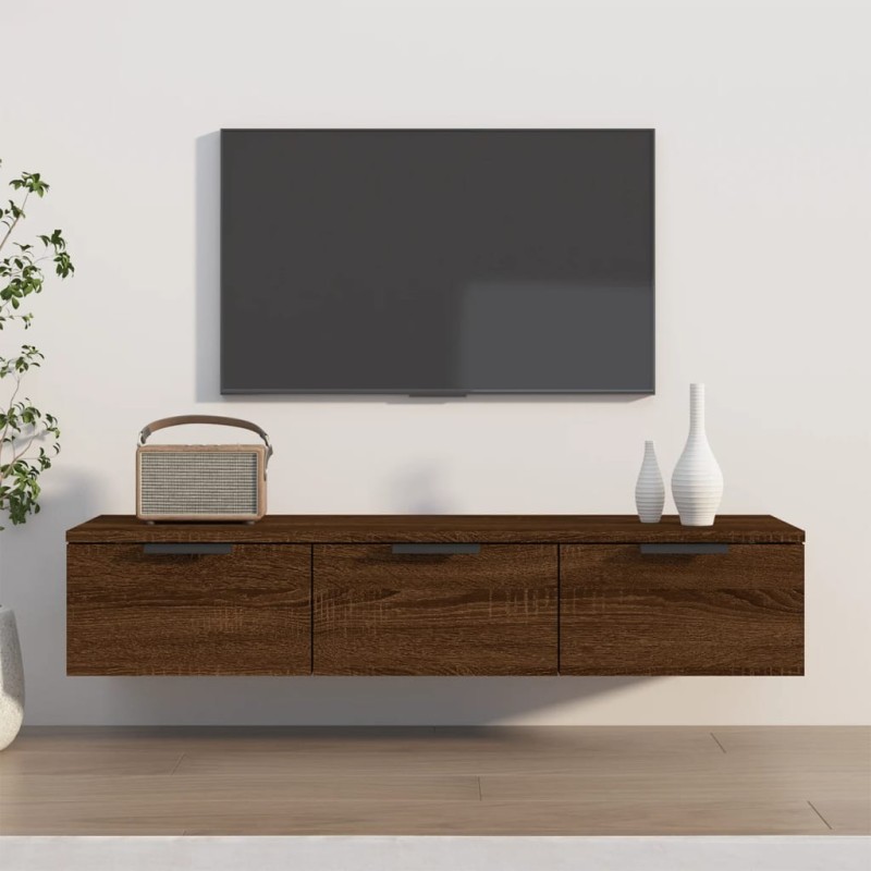 vidaXL Armario de pared madera contrachapada roble marrón 102x30x20 cm vidaXL Armario de pared madera contrachapada roble marrón 102x30x20 cm