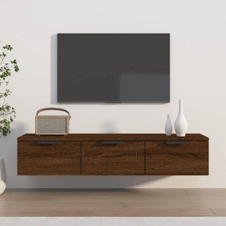 vidaXL Armario de pared madera contrachapada roble marrón 102x30x20 cm