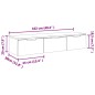 vidaXL Armario de pared madera contrachapada roble marrón 102x30x20 cm vidaXL Armario de pared madera contrachapada roble marrón 102x30x20 cm