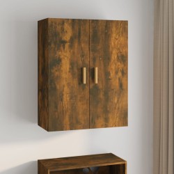vidaXL Armario colgante de pared roble ahumado 69,5x34x90 cm