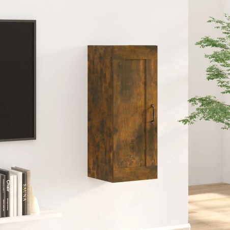 vidaXL Armario colgante madera contrachapada roble ahumado 35x34x90 cm