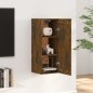 vidaXL Armario colgante madera contrachapada roble ahumado 35x34x90 cm vidaXL Armario colgante madera contrachapada roble ahumado 35x34x90 cm