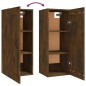 vidaXL Armario colgante madera contrachapada roble ahumado 35x34x90 cm vidaXL Armario colgante madera contrachapada roble ahumado 35x34x90 cm