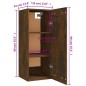 vidaXL Armario colgante madera contrachapada roble ahumado 35x34x90 cm vidaXL Armario colgante madera contrachapada roble ahumado 35x34x90 cm