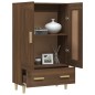 vidaXL Aparador alto de madera contrachapada marrón roble 70x31x115 cm vidaXL Aparador alto de madera contrachapada marrón roble 70x31x115 cm