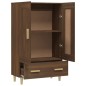 vidaXL Aparador alto de madera contrachapada marrón roble 70x31x115 cm vidaXL Aparador alto de madera contrachapada marrón roble 70x31x115 cm