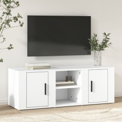 vidaXL Mueble para TV madera contrachapada blanco 100x31,5x35 cm
