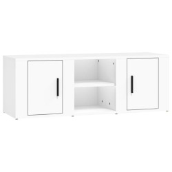 vidaXL Mueble para TV madera contrachapada blanco 100x31,5x35 cm