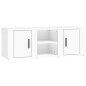vidaXL Mueble para TV madera contrachapada blanco 100x31,5x35 cm vidaXL Mueble para TV madera contrachapada blanco 100x31,5x35 cm