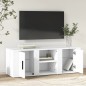 vidaXL Mueble para TV madera contrachapada blanco 100x31,5x35 cm vidaXL Mueble para TV madera contrachapada blanco 100x31,5x35 cm
