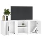 vidaXL Mueble para TV madera contrachapada blanco 100x31,5x35 cm vidaXL Mueble para TV madera contrachapada blanco 100x31,5x35 cm