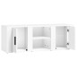 vidaXL Mueble para TV madera contrachapada blanco 100x31,5x35 cm vidaXL Mueble para TV madera contrachapada blanco 100x31,5x35 cm
