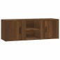 vidaXL Mueble para TV madera contrachapada marrón roble 100x31,5x35 cm