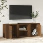vidaXL Mueble para TV madera contrachapada marrón roble 100x31,5x35 cm