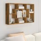vidaXL Estantería de pared contrachapada roble ahumado 85x16x52,5 cm vidaXL Estantería de pared contrachapada roble ahumado 85x16x52,5 cm