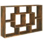 vidaXL Estantería de pared contrachapada roble ahumado 85x16x52,5 cm vidaXL Estantería de pared contrachapada roble ahumado 85x16x52,5 cm