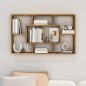 vidaXL Estantería de pared contrachapada roble ahumado 85x16x52,5 cm vidaXL Estantería de pared contrachapada roble ahumado 85x16x52,5 cm