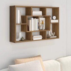 vidaXL Estantería de pared contrachapada roble marrón 85x16x52,5 cm