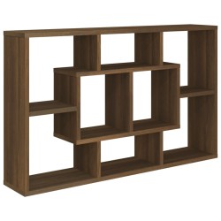 vidaXL Estantería de pared contrachapada roble marrón 85x16x52,5 cm