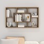 vidaXL Estantería de pared contrachapada roble marrón 85x16x52,5 cm vidaXL Estantería de pared contrachapada roble marrón 85x16x52,5 cm