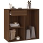 vidaXL Armario de maquillaje madera color roble marrón 80x40x75 cm vidaXL Armario de maquillaje madera color roble marrón 80x40x75 cm