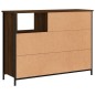 vidaXL Aparador de madera de ingeniería marrón roble 100x33x75 cm vidaXL Aparador de madera de ingeniería marrón roble 100x33x75 cm
