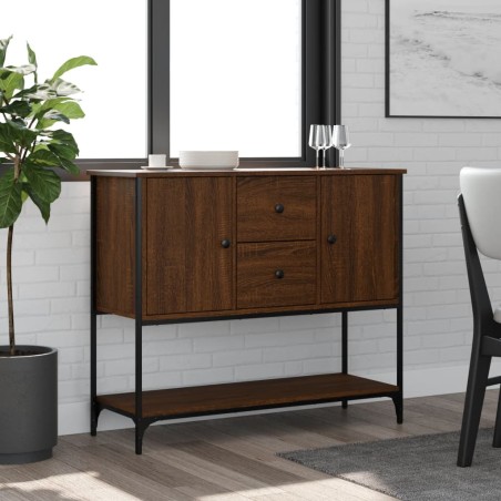vidaXL Aparador de madera de ingeniería marrón roble 100x36x85 cm
