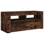 vidaXL Mueble de TV con luces LED roble ahumado 90x35x40 cm