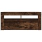 vidaXL Mueble de TV con luces LED roble ahumado 90x35x40 cm