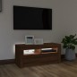 vidaXL Mueble de TV con luces LED roble marrón 90x35x40 cm vidaXL Mueble de TV con luces LED roble marrón 90x35x40 cm