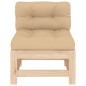 vidaXL Sofá central con cojines madera maciza de pino vidaXL Sofá central con cojines madera maciza de pino