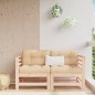 vidaXL Sofás esquineros con cojines 2 uds madera maciza de pino vidaXL Sofás esquineros con cojines 2 uds madera maciza de pino
