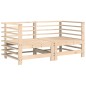 vidaXL Sofás esquineros con cojines 2 uds madera maciza de pino vidaXL Sofás esquineros con cojines 2 uds madera maciza de pino