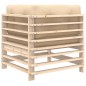 vidaXL Sofás esquineros con cojines 2 uds madera maciza de pino vidaXL Sofás esquineros con cojines 2 uds madera maciza de pino