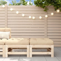 vidaXL Taburetes de jardín con cojines 2 uds madera maciza de pino