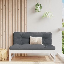 vidaXL Sofá central madera maciza de pino blanco 120x80 cm