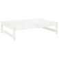 vidaXL Taburete de jardín madera maciza de pino blanco 120x80 cm vidaXL Taburete de jardín madera maciza de pino blanco 120x80 cm