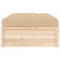 vidaXL Taburete de jardín madera maciza de pino 120x80 cm vidaXL Taburete de jardín madera maciza de pino 120x80 cm