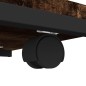 vidaXL Mesa auxiliar con ruedas madera roble ahumado 50x35x55,5 cm