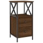vidaXL Mesita de noche madera de ingeniería marrón roble 34x35,5x70 cm vidaXL Mesita de noche madera de ingeniería marrón roble 34x35,5x70 cm