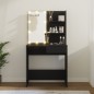 vidaXL Tocador con LED negro 74,5x40x141 cm 