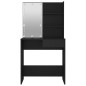 vidaXL Tocador con LED negro 74,5x40x141 cm 