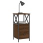 vidaXL Mesita de noche madera de ingeniería marrón roble 34x35,5x70 cm vidaXL Mesita de noche madera de ingeniería marrón roble 34x35,5x70 cm