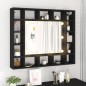 vidaXL Mueble con espejo y luces LED negro 91x15x76,5 cm vidaXL Mueble con espejo y luces LED negro 91x15x76,5 cm