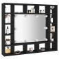 vidaXL Mueble con espejo y luces LED negro 91x15x76,5 cm vidaXL Mueble con espejo y luces LED negro 91x15x76,5 cm