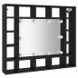 vidaXL Mueble con espejo y luces LED negro 91x15x76,5 cm vidaXL Mueble con espejo y luces LED negro 91x15x76,5 cm