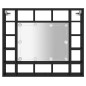 vidaXL Mueble con espejo y luces LED negro 91x15x76,5 cm vidaXL Mueble con espejo y luces LED negro 91x15x76,5 cm
