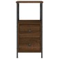 vidaXL Mesita de noche madera de ingeniería marrón roble 34x35,5x70 cm vidaXL Mesita de noche madera de ingeniería marrón roble 34x35,5x70 cm