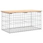 vidaXL Banco de jardín diseño gaviones madera maciza pino 83x44x42 cm vidaXL Banco de jardín diseño gaviones madera maciza pino 83x44x42 cm